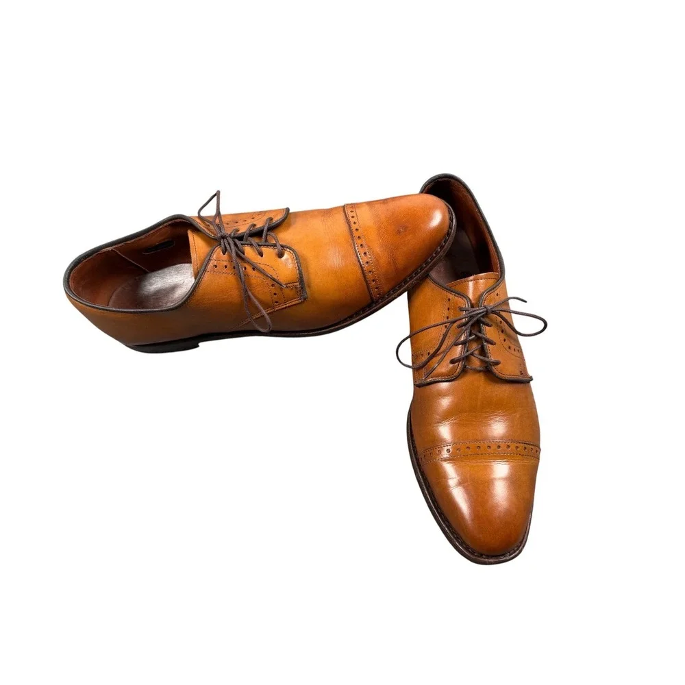 Allen Edmonds Clifton Men's Derby Oxford Walnut Leather Cap Toe Shoe 12 D